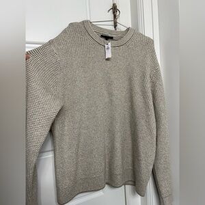 Banana Republic Gray Crewneck Sweater with Textured Knit